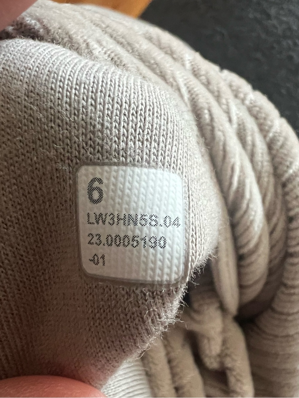 #122 Lululemon Scuba Track Jacket Velvet Cord Riverstone Sz 6 EUC Soft RibZip Up - Picture 3 of 5